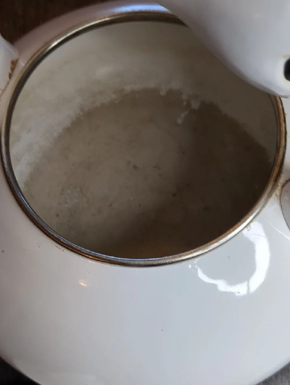 Vintage 90s Swan Whistling Tea Kettle M. Kamenstein White Enamel Teapot